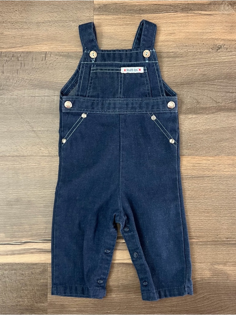 Vintage Infant Boy Healthtex Perma Press Overalls Size 9 Months